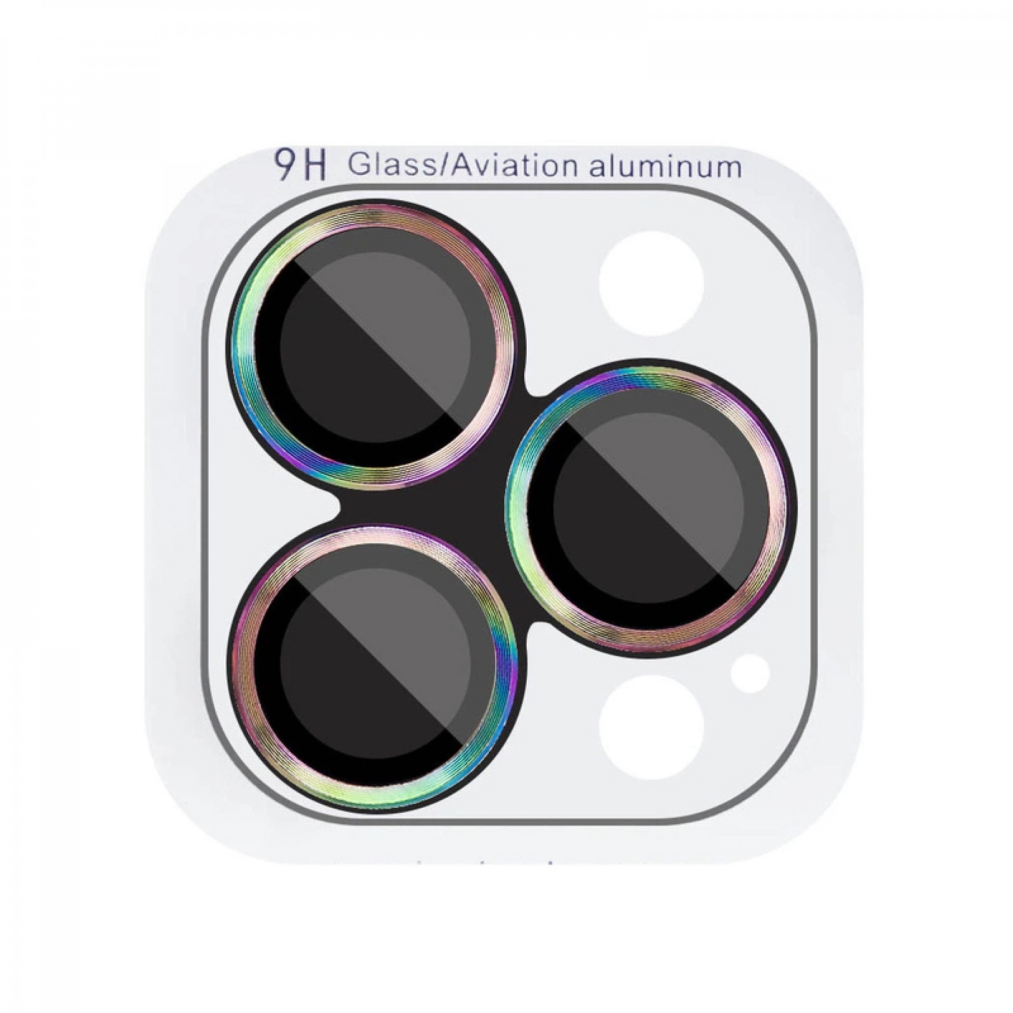 Защитное стекло Monblan для камеры iPhone 16 Pro/16 Pro Max Metal Ring Series (Rainbow)